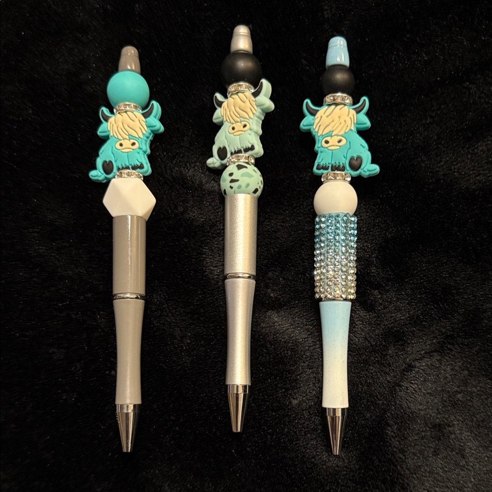 Decorative Blue and Silver Craft Pens